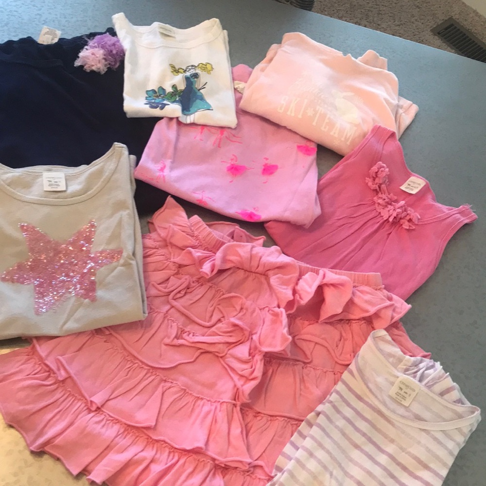 CREWCUTS J.Crew 9 piece lot bundle hat skirt t-shirts flower dress collector